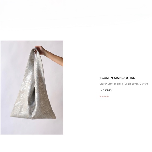 Lauren Manoogian Foil Bag in Silver Carrara - Picture 7 of 14
